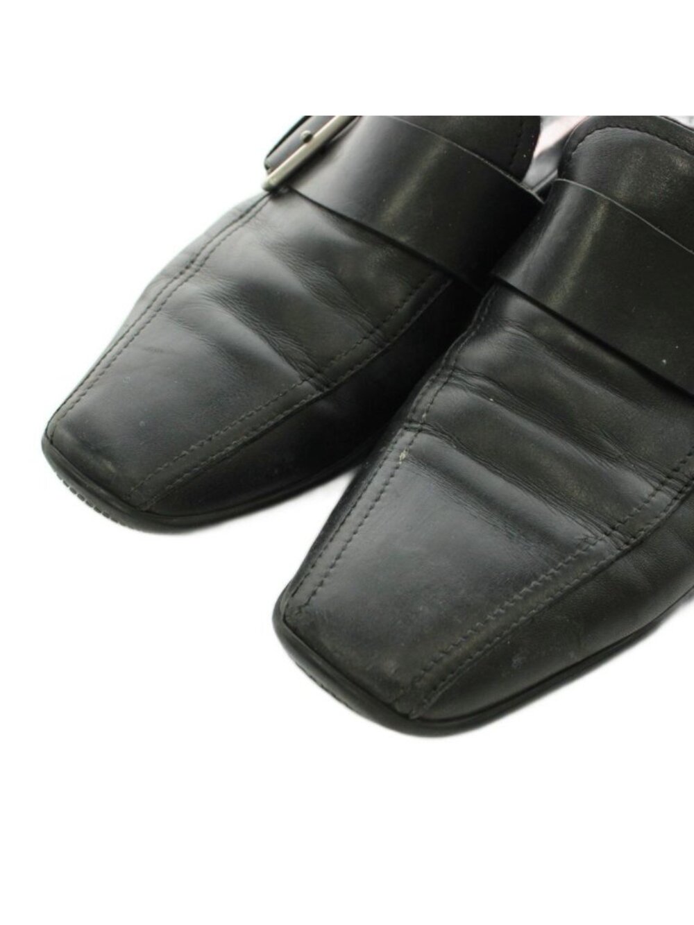 Prada Sport Business Shoes Monk Strap Leather 8 Black - Picture 6 of 9